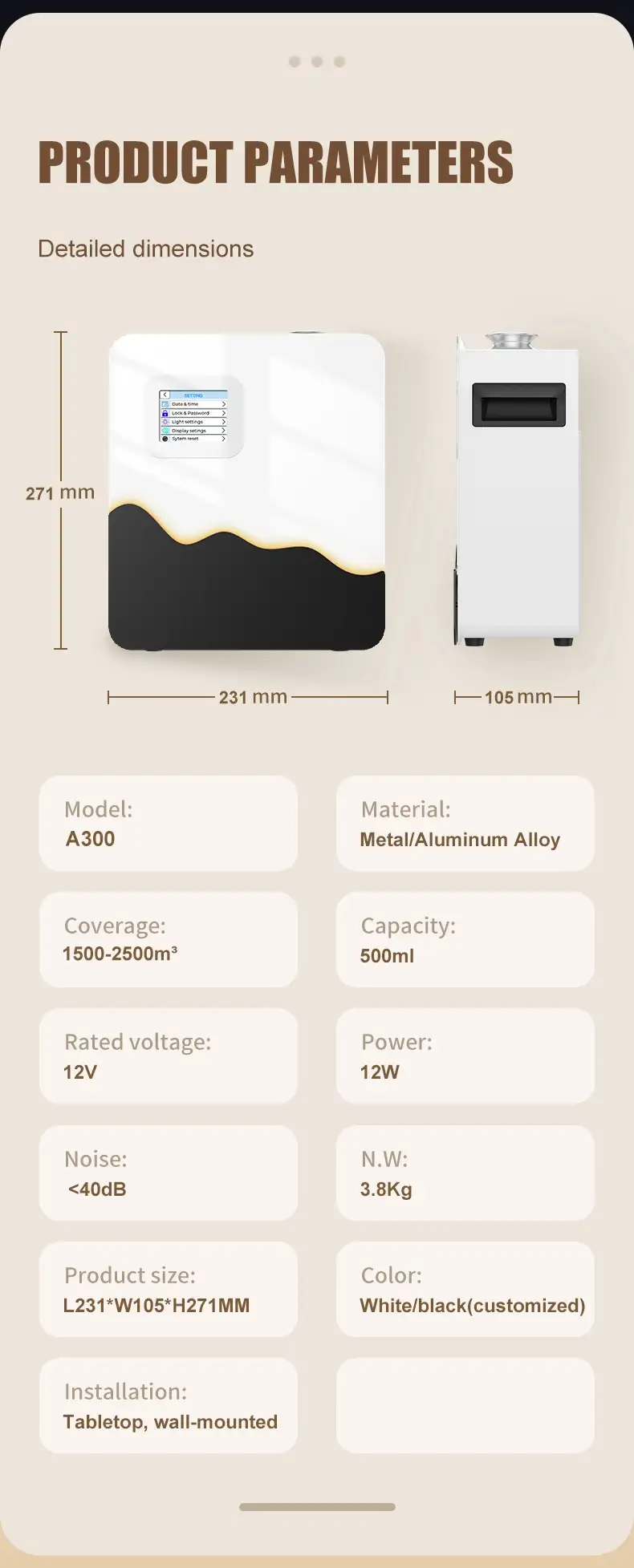 Commercial Hotel Aromatic Diffuser