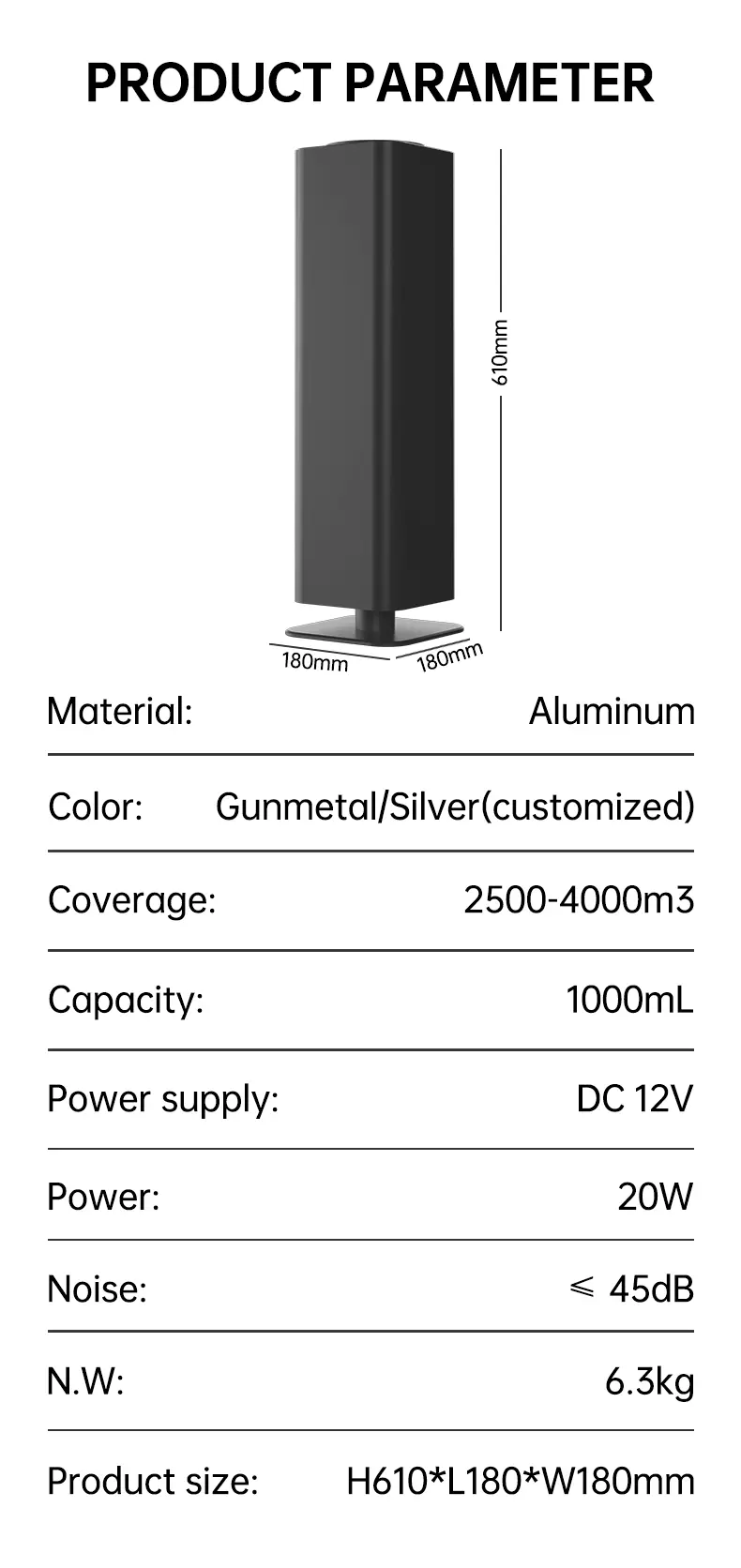Floor Standing Shopping Mall Fragrance Diffuser Machine